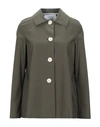 Harris Wharf London Overcoats In Military Green