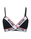 Moschino Logo-intarsia Triangle Bra In Black