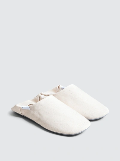 Abe Sangyo Abe Canvas Home Shoes, Wool-lined - Xl - Also In: L, M In White
