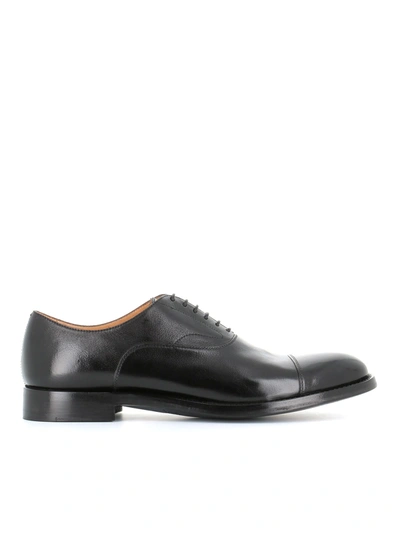 Alberto Fasciani Leather Oxford Shoes In Black