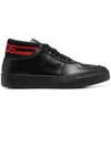 GCDS BLACK LEATHER SNEAKER,11599963