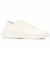 Oamc Free Solo Low-top Leather Sneakers In Bianco