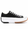 Converse Unisex Foundation Run Star Hike Ox Low-top Platform Sneakers In Nero+bianco