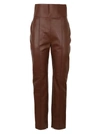Alexandre Vauthier High-waisted Leather Trousers In Spice