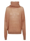 Alexandre Vauthier Chunky-knit Roll-neck Jumper In Beige