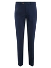 Brunello Cucinelli Classic Buttoned Trousers In Blue