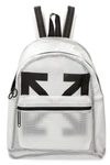 OFF-WHITE LOGO DETAIL PVC BACKPACK,11601040