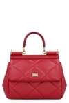 DOLCE & GABBANA SICILY QUILTED LEATHER HANDBAG,11601435
