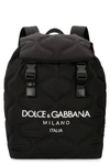 DOLCE & GABBANA BACKPACK WITH LOGO PRINT,11601125