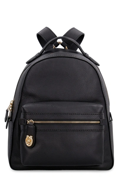 Coach Campus Leather Backpack In Black
