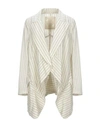 HIGH BY CLAIRE CAMPBELL HIGH WOMAN BLAZER IVORY SIZE 8 VIRGIN WOOL, LYOCELL,49606611LH 7