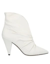 ISABEL MARANT ISABEL MARANT WOMAN ANKLE BOOTS IVORY SIZE 6 SOFT LEATHER,11961813WN 7