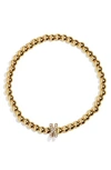 Baublebar Pisa Initial Beaded Bracelet In Gold X