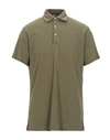 Aspesi Man Polo Shirt Khaki Size Xxl Cotton In Green
