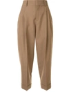 CHLOÉ PINSTRIPE CROPPED TROUSERS