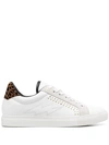 ZADIG & VOLTAIRE LEOPARD-PRINT PANEL SNEAKERS