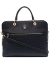 TOMMY HILFIGER PEBBLE SIDE-STRIPE LAPTOP BAG