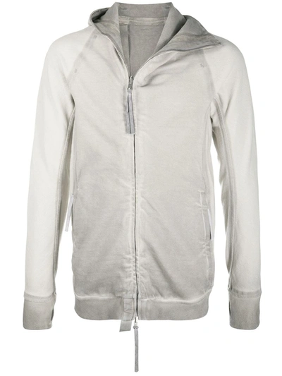 Boris Bidjan Saberi Grey Garment-dyed Zipper2 Hoodie