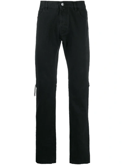 Raf Simons Back-zip Detail Jeans In Black