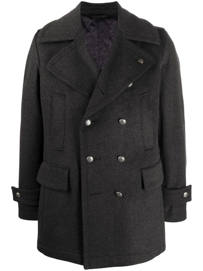 Gabriele Pasini Double-breasted Wool Coat In Grey