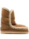 Mou 20mm Eskimo 24 Shearling Boots In Braun