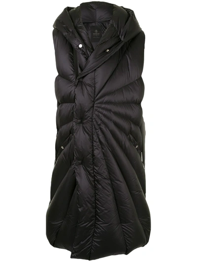 Moncler Porterville Hooded Padded Down Gilet In Black