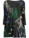 ISSEY MIYAKE EMBROIDERED GEOMETRIC-PRINT BLOUSE