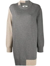 MM6 MAISON MARGIELA INTARSIA-KNIT ELBOW PATCH DRESS