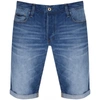 G-star 3301 Light Wash Denim Shorts-blue In Blue