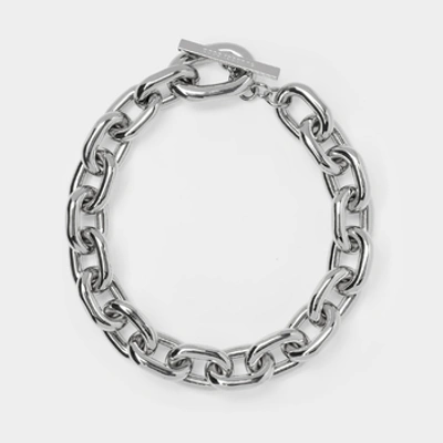 Paco Rabanne Collier Xl Link Aus Silberfarbenem Messing In Silver