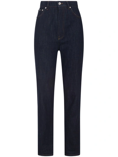 Dolce & Gabbana High-waisted Jeans In Blue