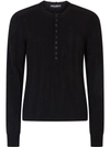 Dolce & Gabbana Black Wool Jumper In Black