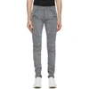 BALMAIN BLACK MONOGRAM SLIM JEANS