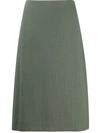 Bevza A-line Midi Skirt In Green