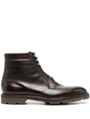 JOHN LOBB LACE-UP LEATHER BOOTS