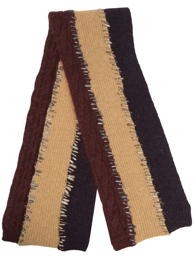 MARNI PATCHWORK KNITTED SCARF 