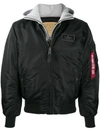 Alpha Industries Ma-1 Bomber Jacket In Black