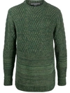 WHITE MOUNTAINEERING CREW NECK CHUNKY KNIT JUMPER