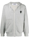 Comme Des Garçons Play Sweatshirt With Logo On The Chest In Grey