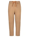 SEMICOUTURE SEMICOUTURE WOMAN PANTS CAMEL SIZE 6 VISCOSE, LINEN, ACETATE,13513500KS 4