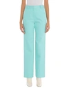 VICTORIA BECKHAM VICTORIA BECKHAM WOMAN PANTS TURQUOISE SIZE 10 COTTON,13515925AX 2