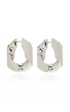 NUMBERING WOMEN'S UNIT 16K PLATINUM-PLATED HOOP EARRINGS