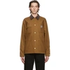 Carhartt Michigan Cotton Shirt Model Jacket In Brown