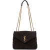 SAINT LAURENT BLACK SUEDE SMALL LOULOU BAG