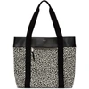 SAINT LAURENT SAINT LAURENT BLACK AND WHITE MEDIUM BABY CAT DAILY CABAS TOTE