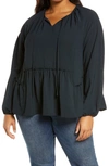 ADYSON PARKER BALLOON SLEEVE PEASANT BLOUSE,ACW0098X05