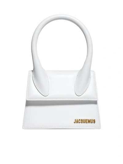 Jacquemus Le Chiquito Moyen Donna White In Leather
