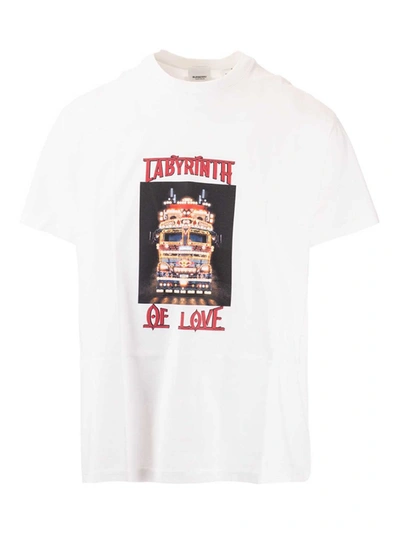 Burberry Labyrinth Of Love T-shirt In White