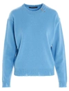 VERSACE CASHMERE PULLOVER IN LIGHT BLUE