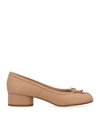 Maison Margiela 35mm Tabi Leather Pumps In Beige